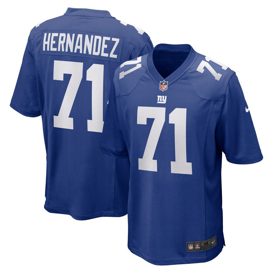 Men New York Giants 71 Will Hernandez Nike Royal Game NFL Jersey